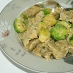 Petersilienklößchen mit Rosenkohl
